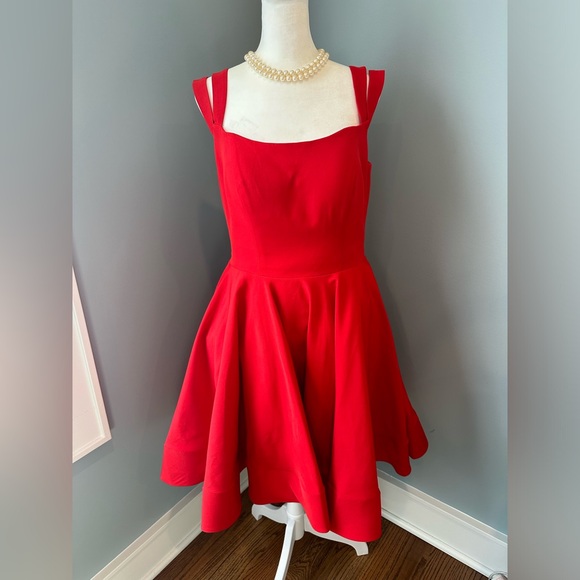 Mac Duggal RED fit-and-flare dress - Picture 3 of 9